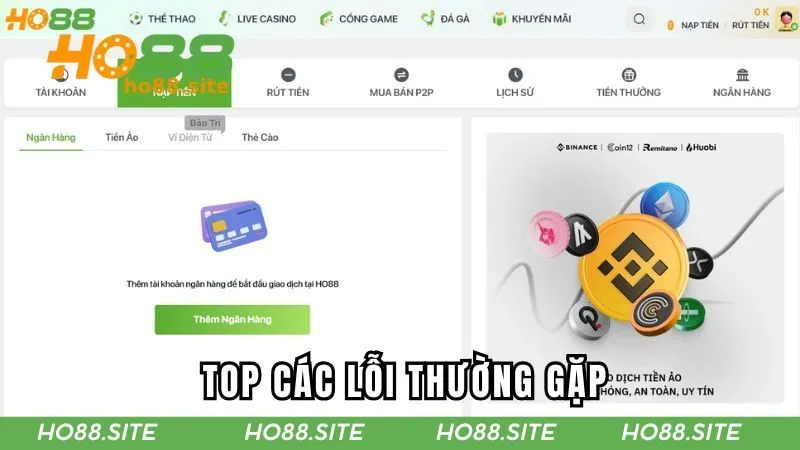Top các lỗi thường gặp khi anh em truy cập vào nhà cái HO88